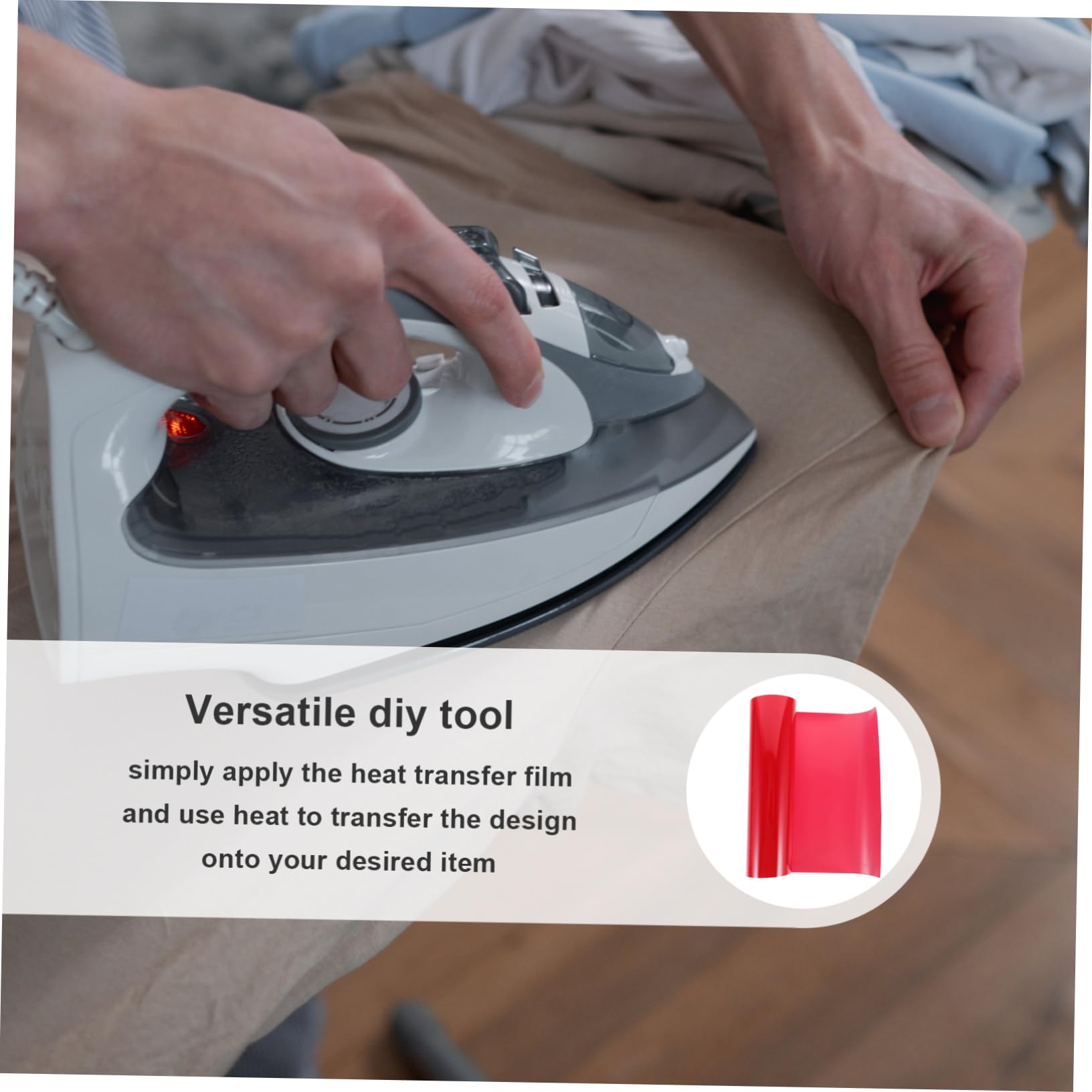 Housoutil 1 Sheet Puff Heat Transfer Vinyl Sheet for Shirt Design Printable Iron Vinyl for Apparel Decoration Durable Compatible with Heat Press Machines