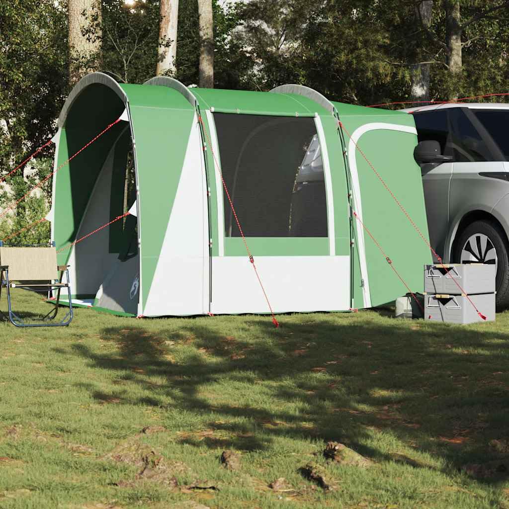 Tenda da Auto Impermeabile 4 Persone, Verde con Rivestimento PU 185T, Design Antivento, per Campeggio e Viaggi, Facile Montaggio, 300 x 185 x 200 cm