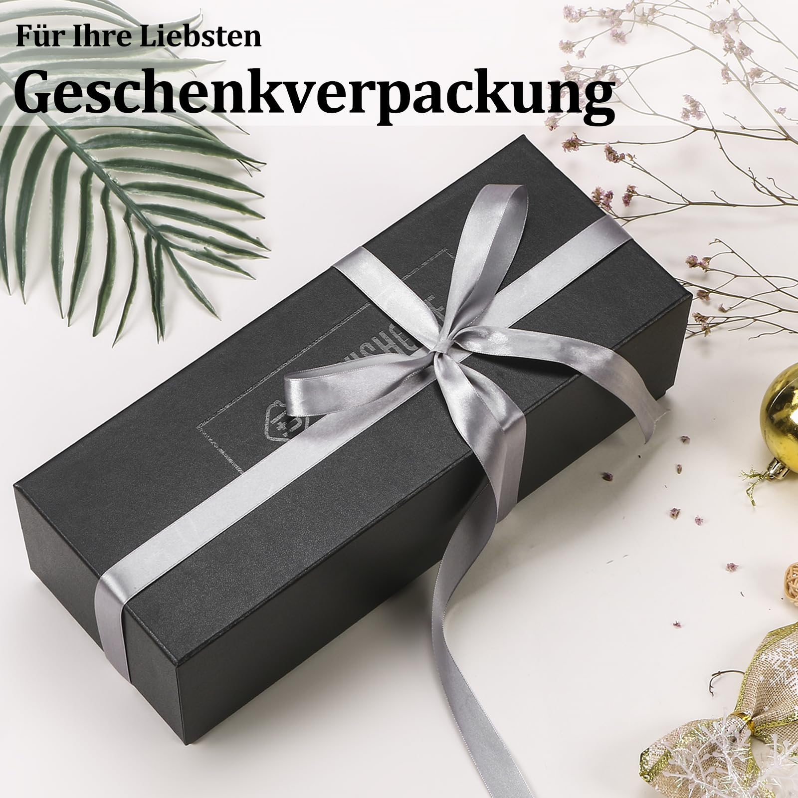 BEWISHOME Uhrenbox 6 uhren aus Holz für Herren – Luxus Uhrenbox Herren, Echtglas-Oberseite, glattes Kunstleder innen, Uhrenaufbewahrung, Braun ESSH06Y