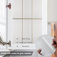 Vista 7 de Shackcom - 2 rollos de 45.2 x 118 pulgadas, película de privacidad para ventana de baño - Adhesión estática no adhesiva - Bloqueo UV del sol