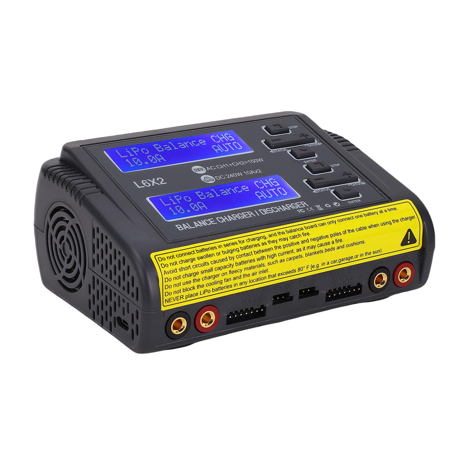 Chargeur LiPo, Double Fonction Équilibre et Décharge pour Batterie RC Avion et Modèle, Compatible Li-ion LiFe NiCd NiMH avec Prise UE pour Pilotes Drones et Passionnés Hobbies