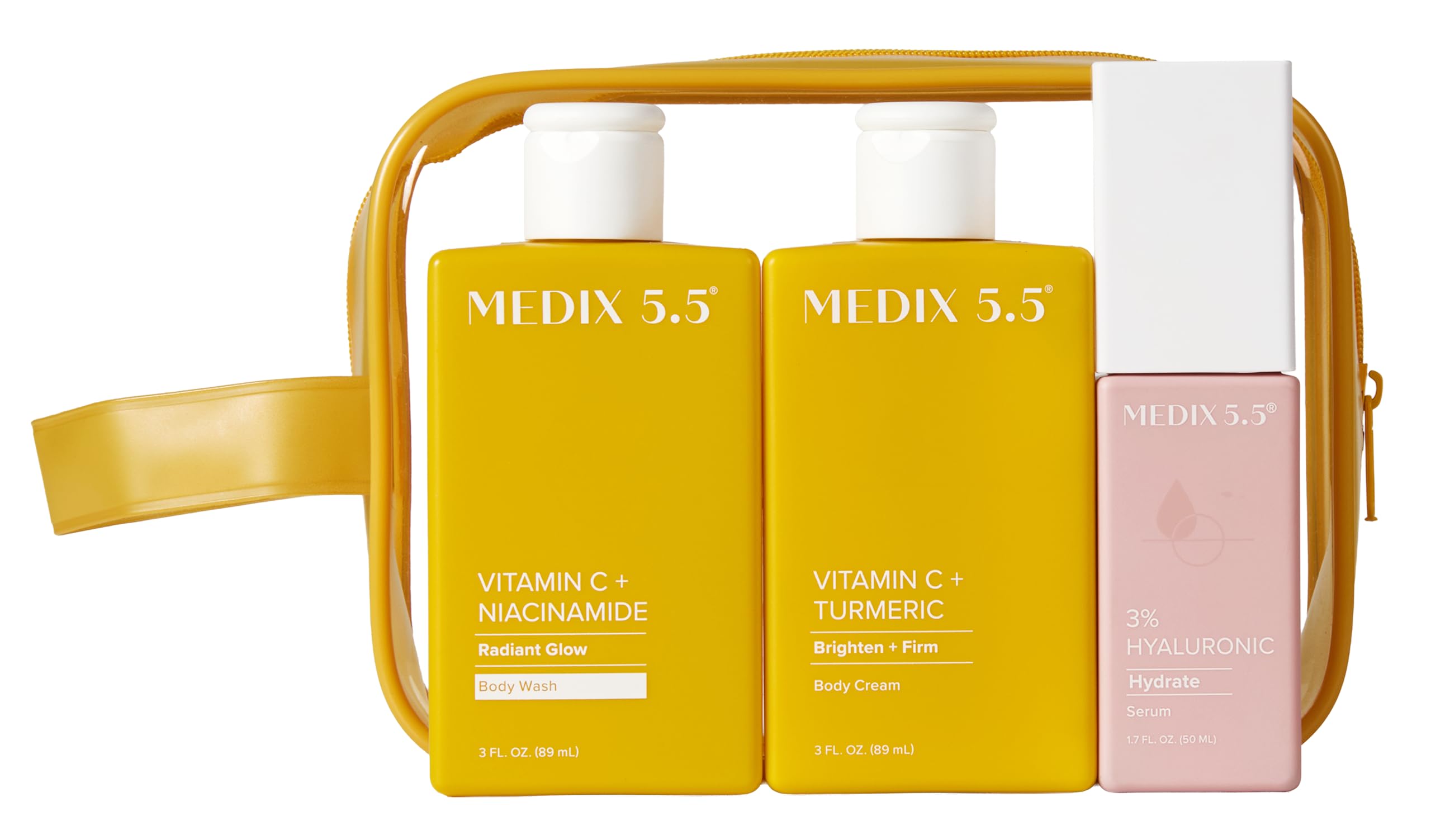 Amazon.com : MEDIX Vitamin C Cream + Wash + Hyaluronic Acid Serum