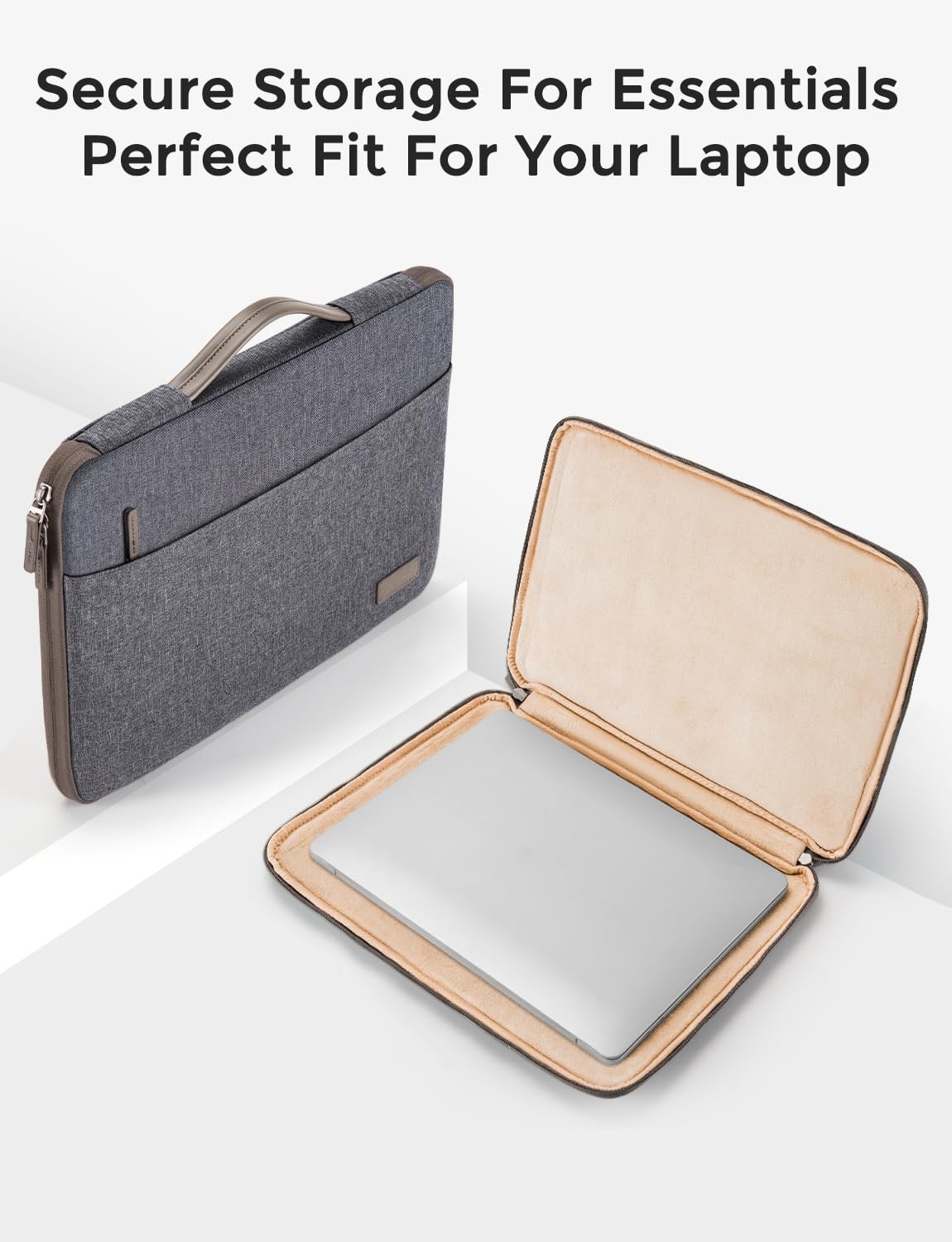 DOMISO Custodia protettiva per computer portatile da 15,6", compatibile con MacBook Pro M4 M3 M2/Pro Max da 15,6-16", HP, Dell, Asus, Lenovo, Chromebook, impermeabile, grigio scuro