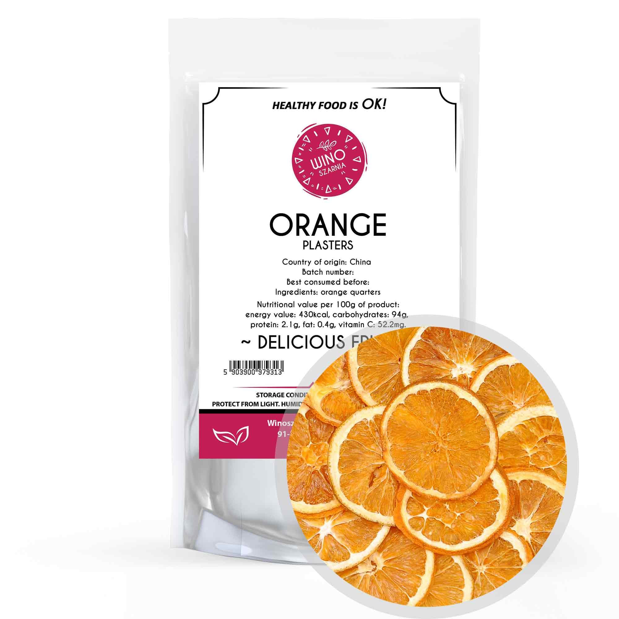 Suszone Pomarańcze w plastrach - 1kg Jadalne do deserów herbaty ciast