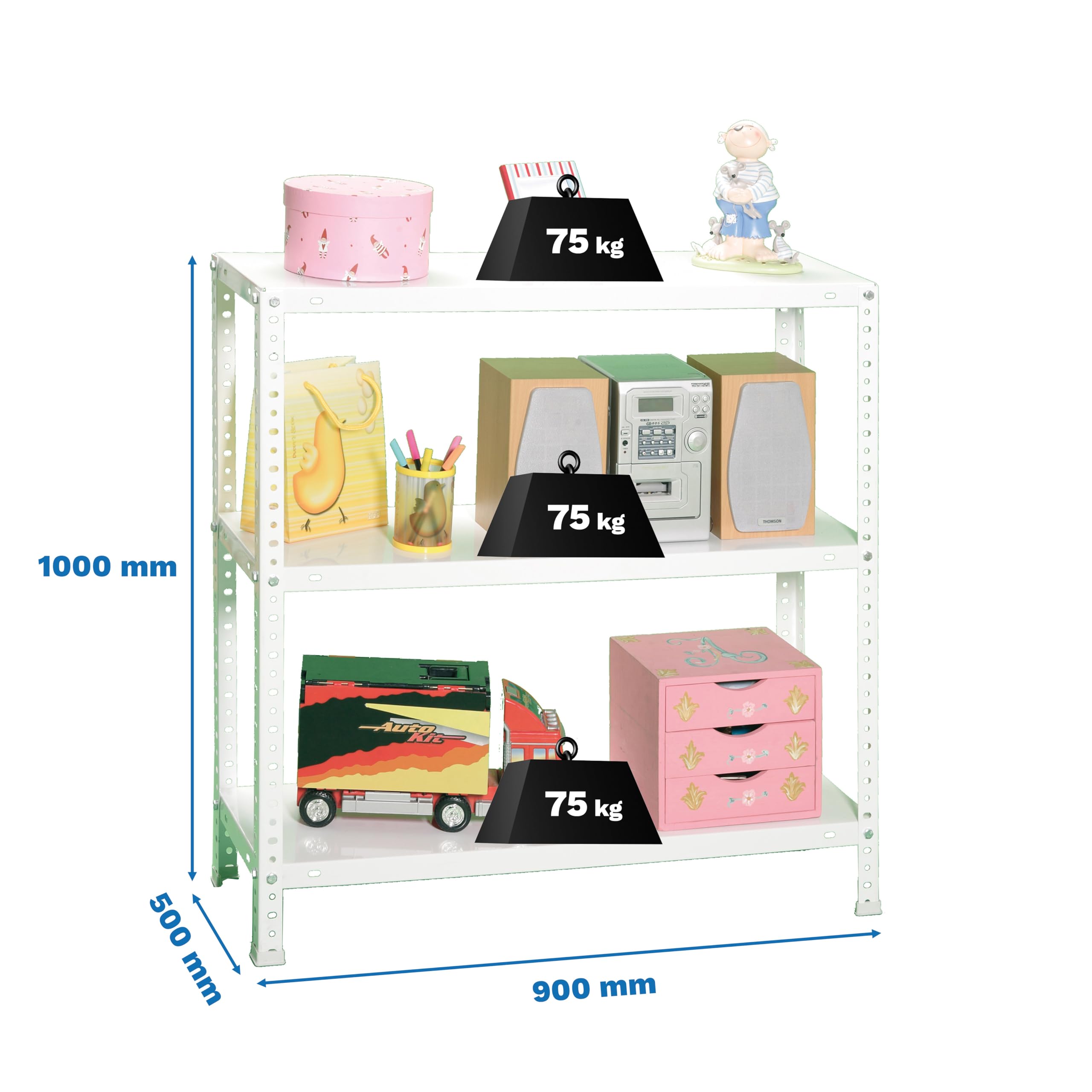 Simon Rack Tanteria Metalica, 1500x1000x400 Mm, 4 Alturas