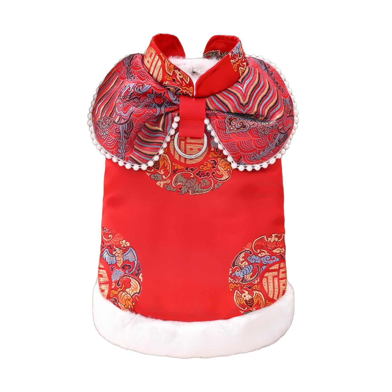 Manteau en fourrure pour chien aux finitions fantaisie