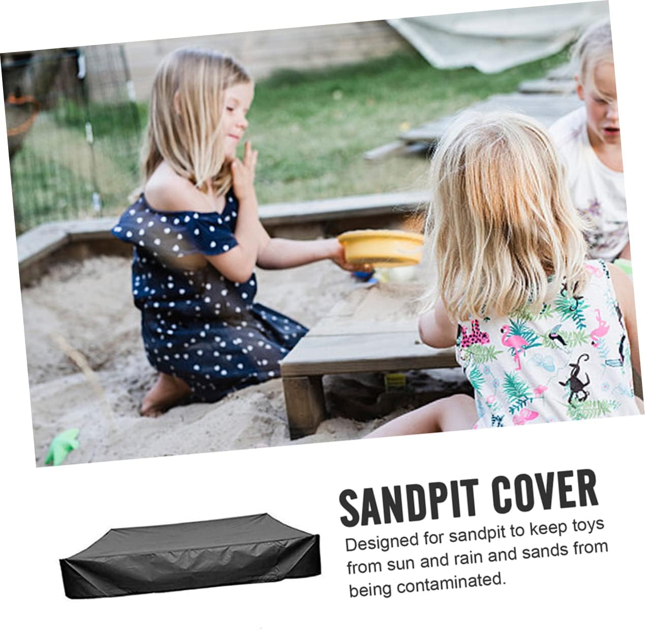 Square Sandbox Cover with Drawstring Dustproof Protective Cover for for Boy Girl Design for Easy Use