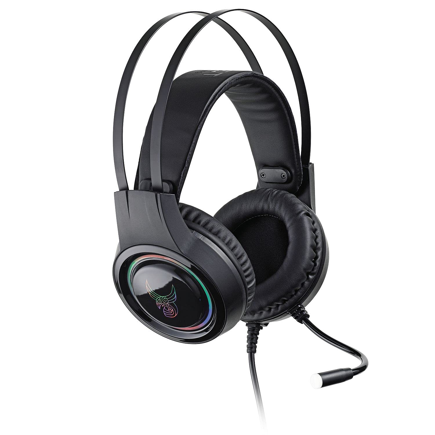L33T GJALLARHORN - Cuffie da gioco over-Ear con microfono per Playstation, X-BOX, Nintendo Switch e come PC Gaming Headset - Cuffie con microfono per gaming, illuminazione RGB