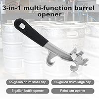 Vista 4 de Llave Bung, llave de bola 3 en 1 de acero al carbono con cubierta antideslizante, abridor de tapa de cubo, llave de barril multifuncional