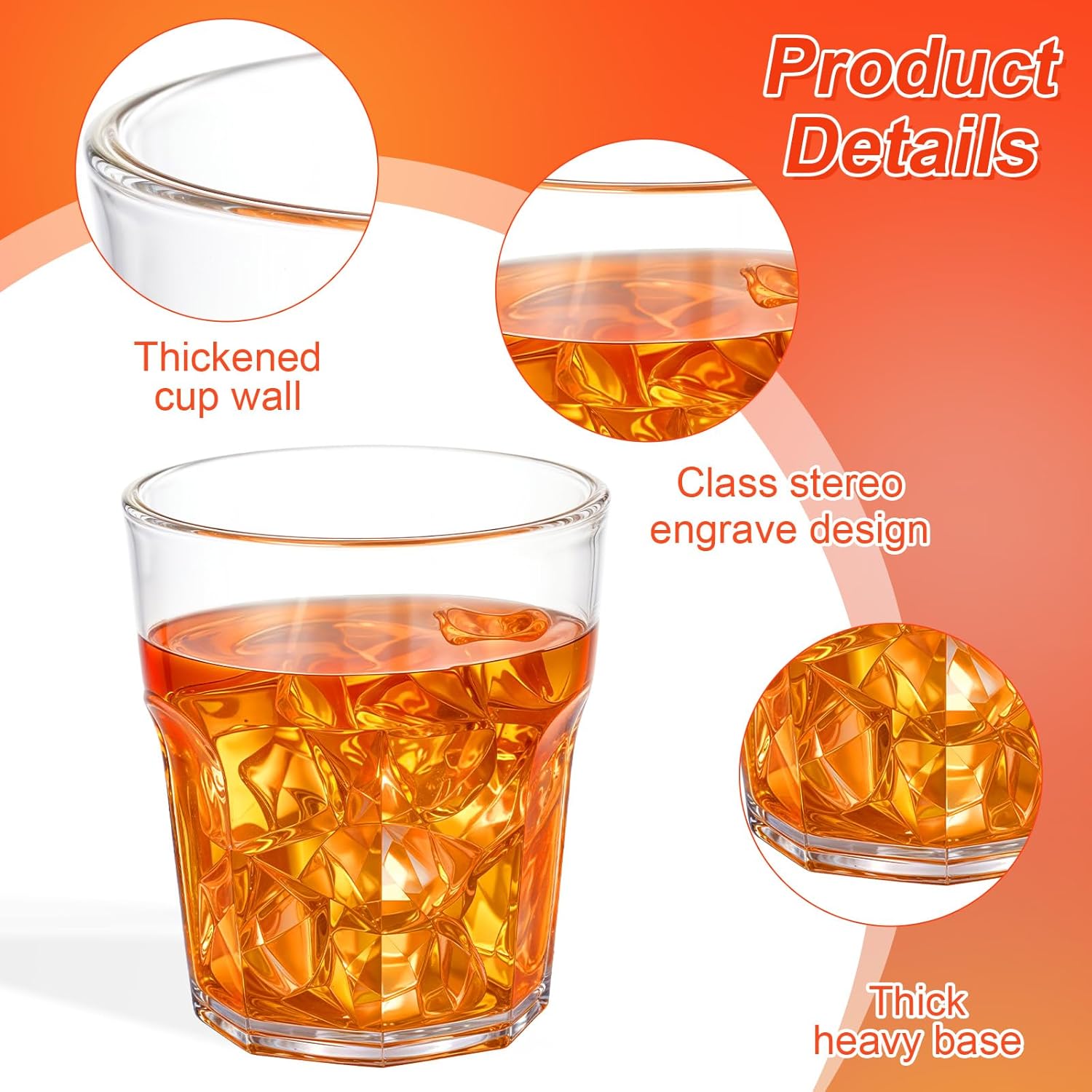 50 Pcs Plastic Whiskey Glasses, 4.5 OZ Small Clear Acrylic Whiskey Glasses Unbreakable Stackable Mini Tumbler for Bars Parties Weddings Cocktails Beer Vodka