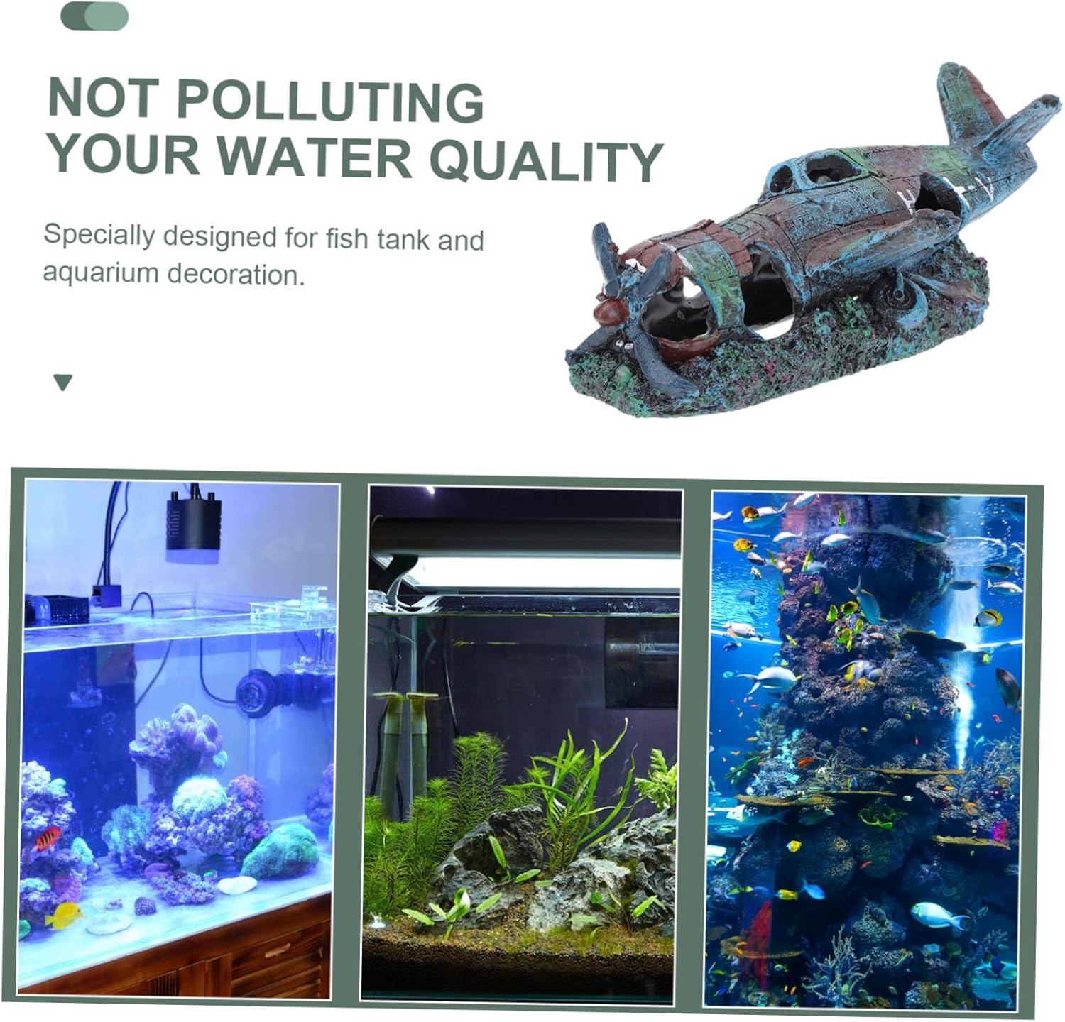 Angoily 3pcs Aquarium Fighter Shaped Ornament for Fish Tanks Resin Decoration for Aquatic Landscapes Compact Design for Freshwater Aquariums Safe for Fish