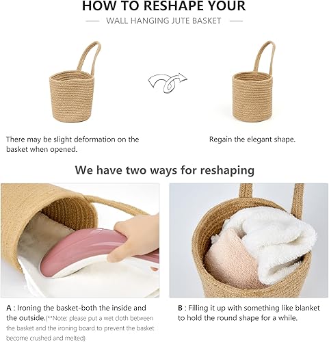 Miniatura 9 de Dahey Macetas decorativas de metal galvanizado para decoración de centro de mesa, bandeja de madera con eucalipto artificial, 3 cubos y 2 cestas de