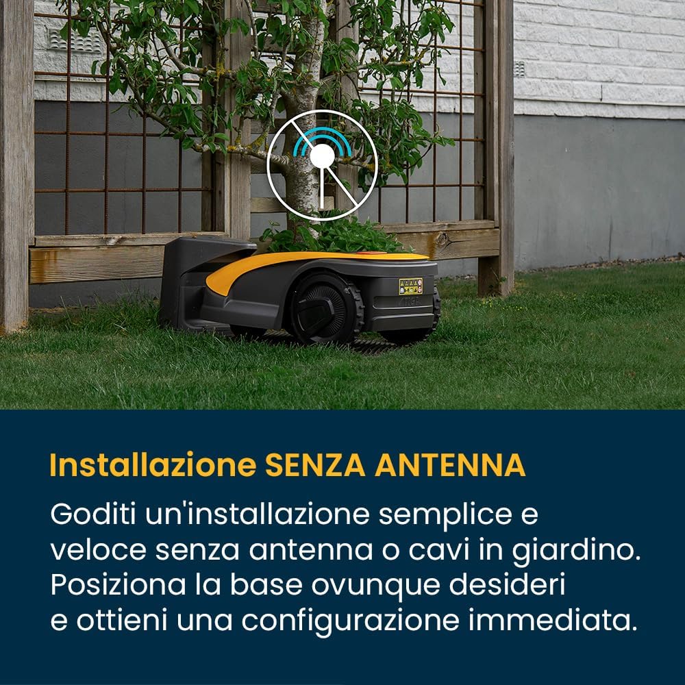 STIGA A 1000 Robot Tosaerba Autonomo, 25,2 V, 180 mm – Navigazione RTK AGS, Senza Filo Perimetrale – Prati fino a 1.400 m²