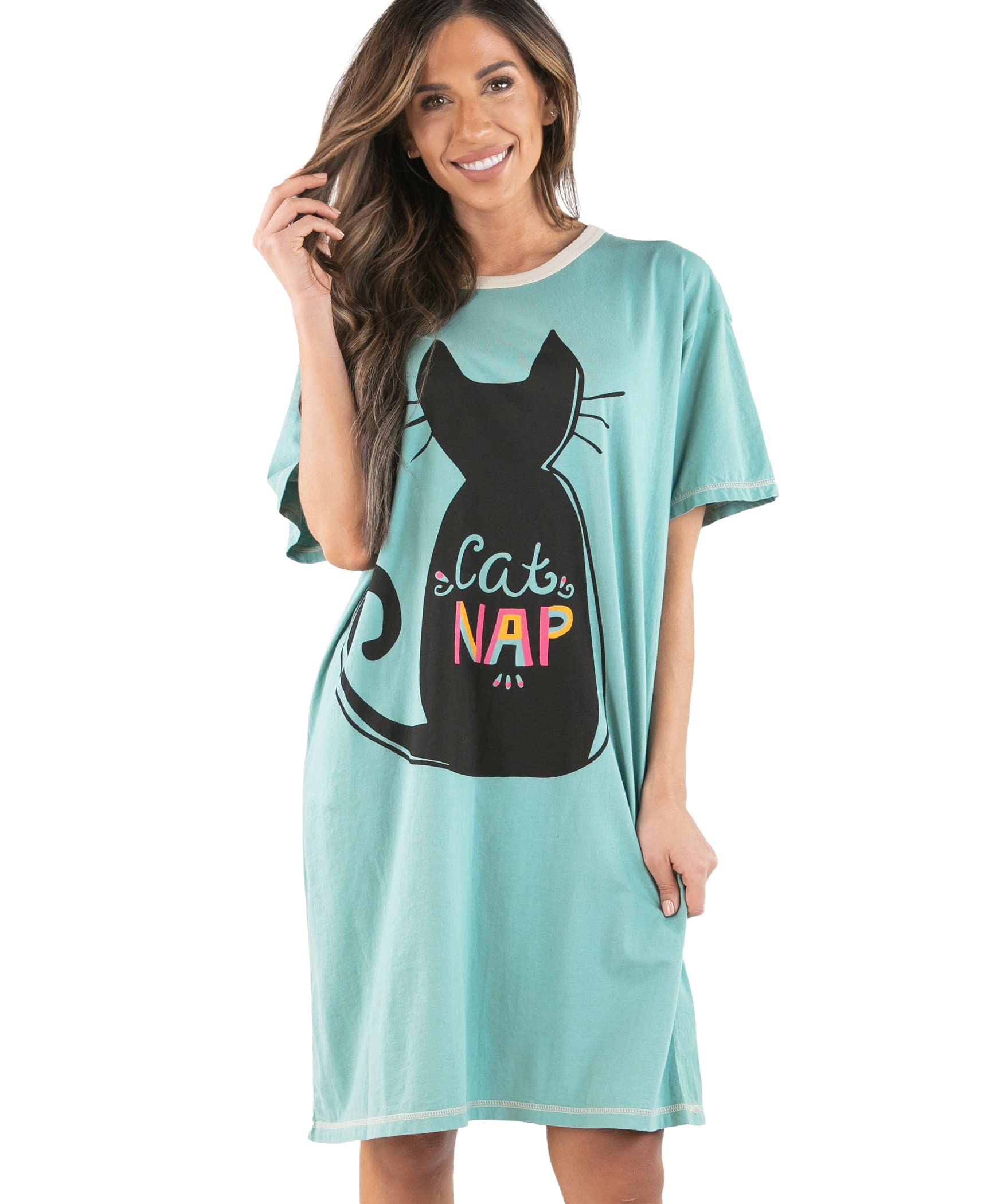 Lazy OneNightshirts for Women, Animal Designs