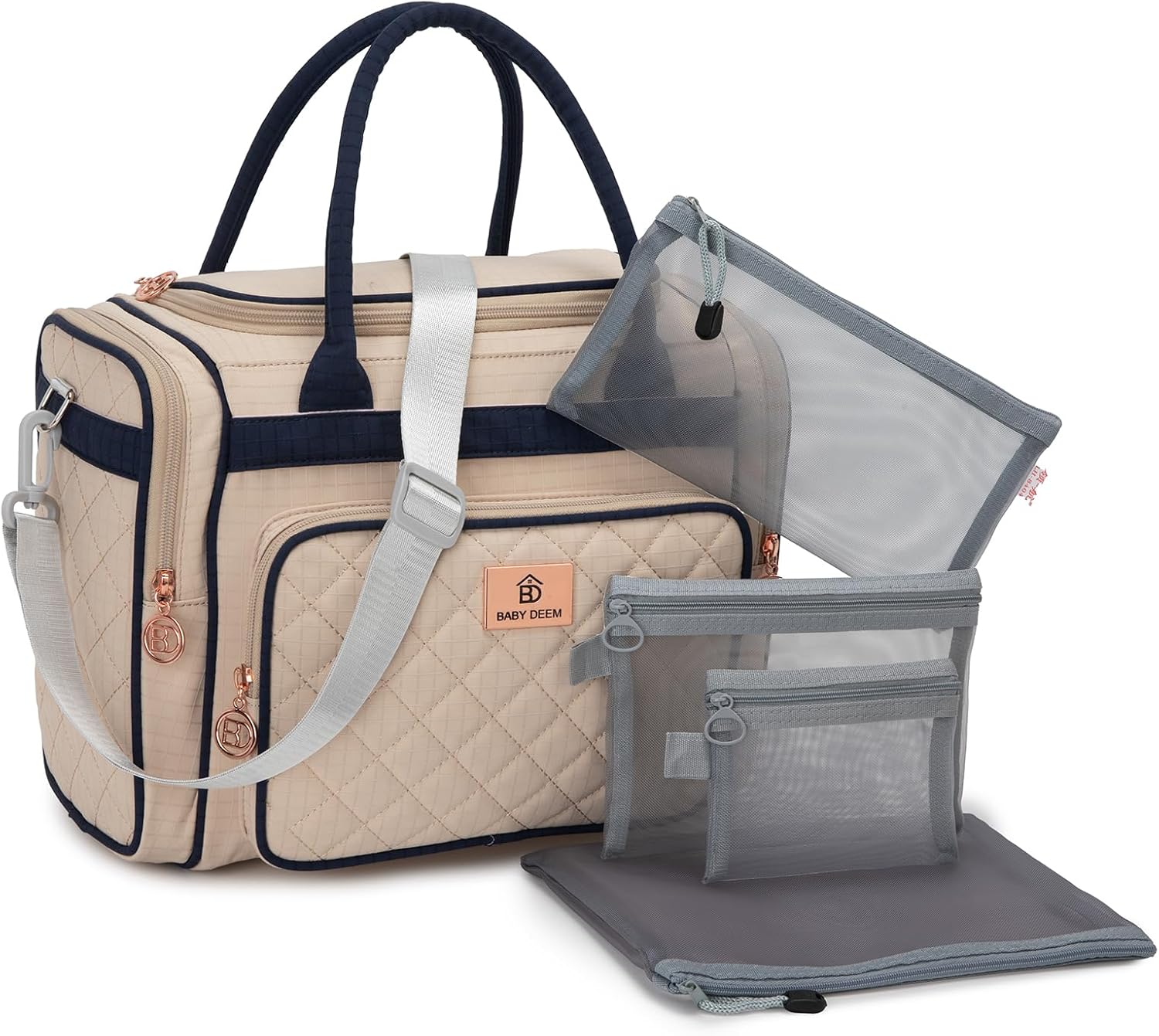 Baby diaper bag tote large baby bag, Diaper tote caddy breast pump bags