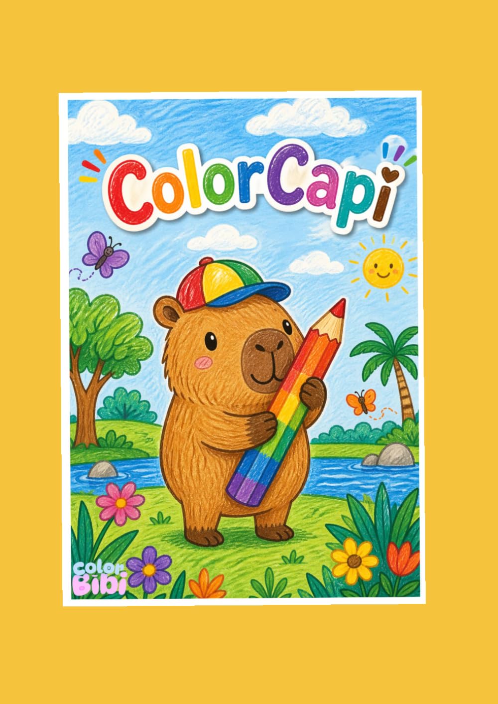 ColorCapi: O Livro de Colorir da Capivara — 40 Ilustrações Fofas para Colorir