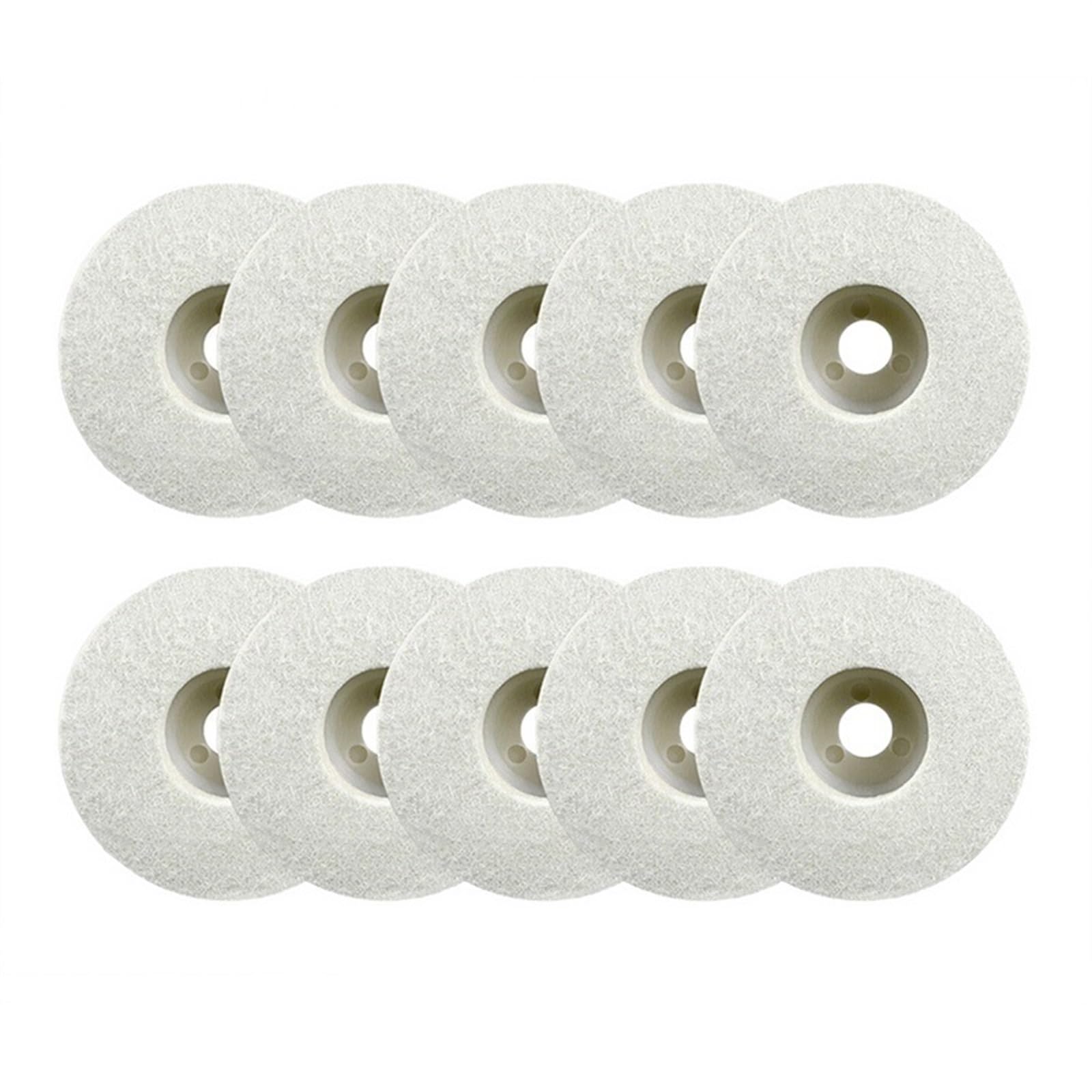 Tarcze Listkowe, Tarcze Polerskie 100 X 16 X 10 Mm Tarcza Z Filcu Wełnianego Polerowanie Tarcza Polerska/10Pcs/4 Inch (100X16Mm)