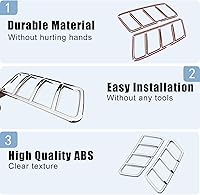 Vista 6 de Ajuste de la etiqueta engomada de la capilla del techo del motor del ABS Chrome para Mercedes Benz ML GL GLE GLS 2013-2017