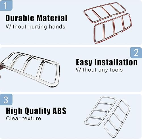 Miniatura 6 de Ajuste de la etiqueta engomada de la capilla del techo del motor del ABS Chrome para Mercedes Benz ML GL GLE GLS 2013-2017