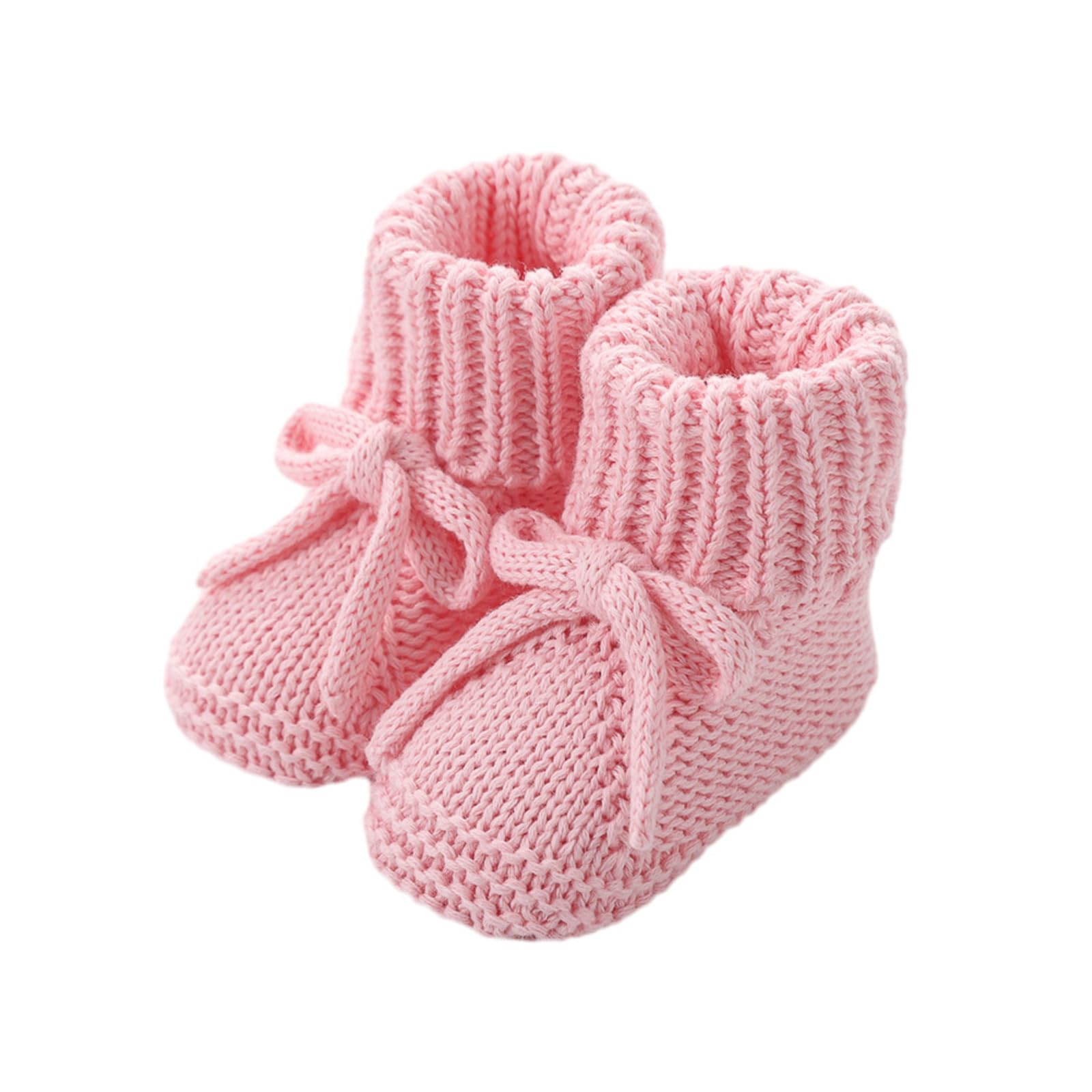 Infant Baby Boys Girls Knitted Booties Soft Sole First Walking Socks