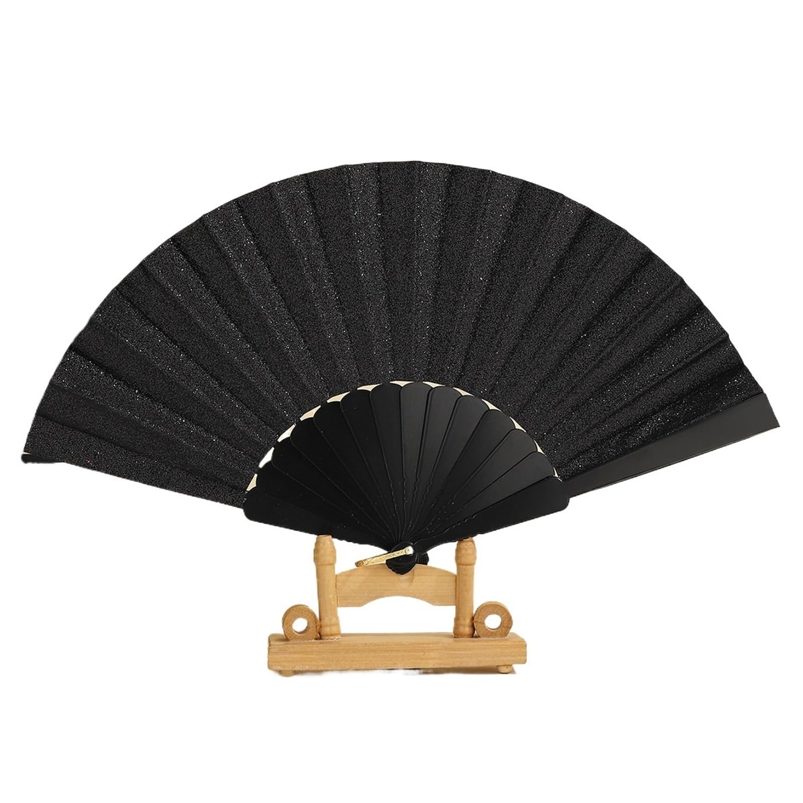 WLIHDB 3Pcs Vibrant Plastic Glitter Fan Foldable Clack Lightweight For Festivals for Summer(Color2)
