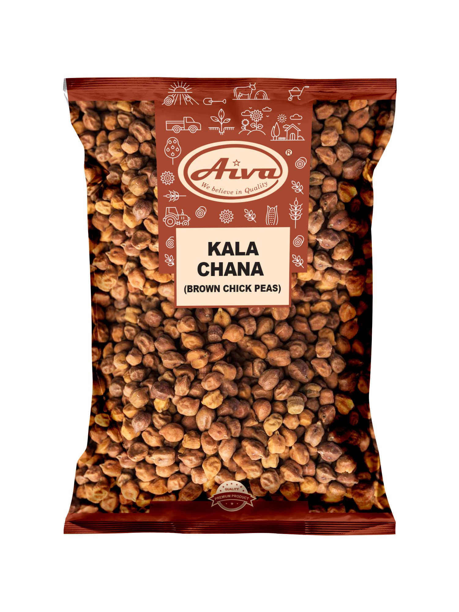 AIVA WE BELIEVE IN QUALITYCHICKPEA (Kala or Brown Chana) - 4 LB