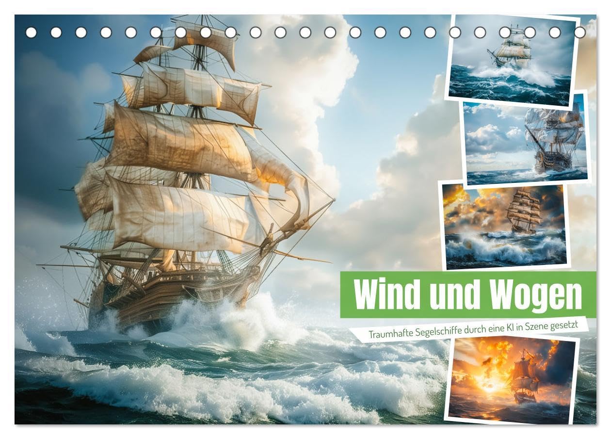Wind und Wogen (Tischkalender 2025 DIN A5 quer), CALVENDO Monatskalender: Mit unseren erfahrenen Kapitänen und erstklassigen Crewmitgliedern führen ... Tagen der Seefahrt. (CALVENDO Mobilitaet)