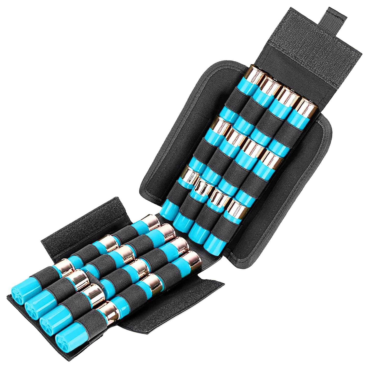 MOLLE Shotgun Shot Shell Holder 25 Rounds. Tactical Shotshell Pouch. Shotgun Ammo Reload Quick Access Pouch for 12 Gauge/20G (A-Black)
