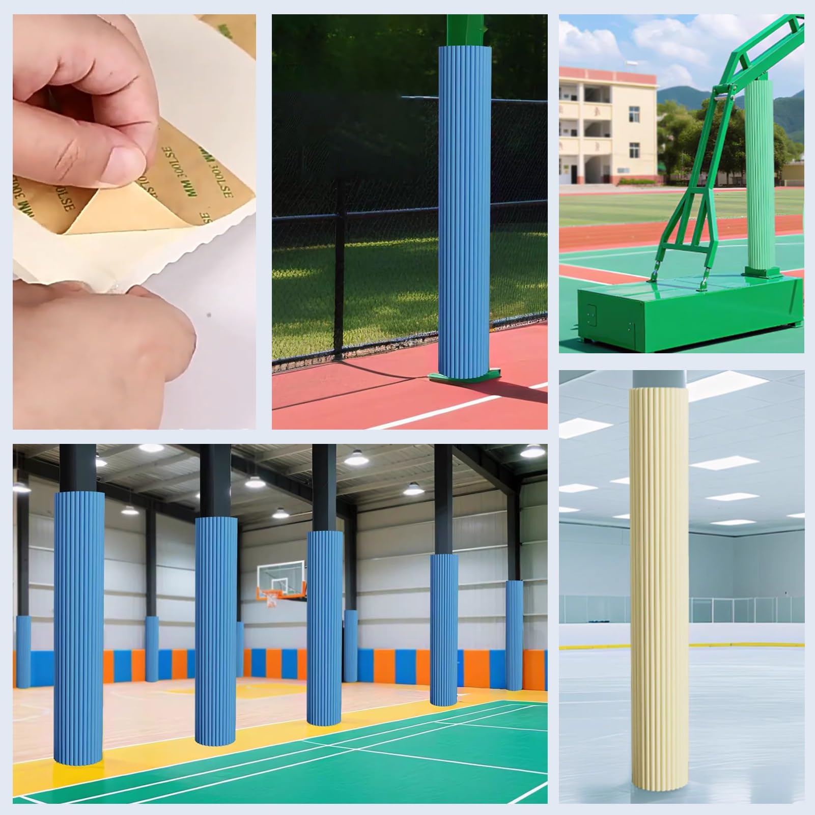 Rutschfeste Stangenpolsterung, selbstklebende Wandschutzstreifen, Eckenschutz für Sport- und Tanzanwendungen