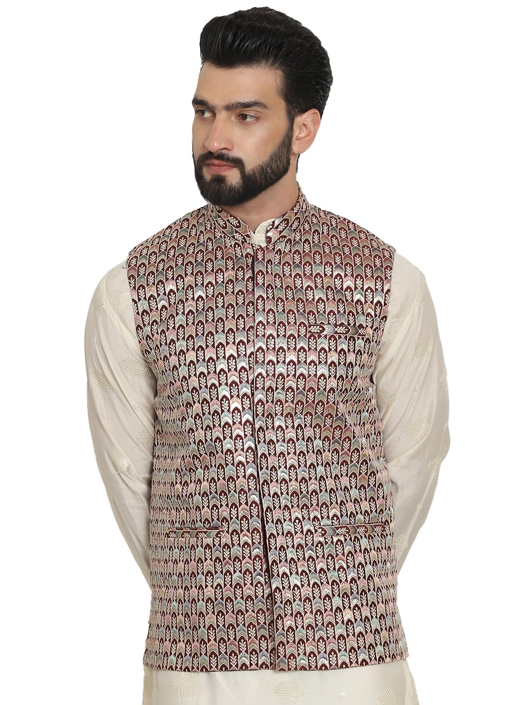 sojanya (Since 1958 Men's Silk Blend Printed ONLY Long Kurta-picture-24