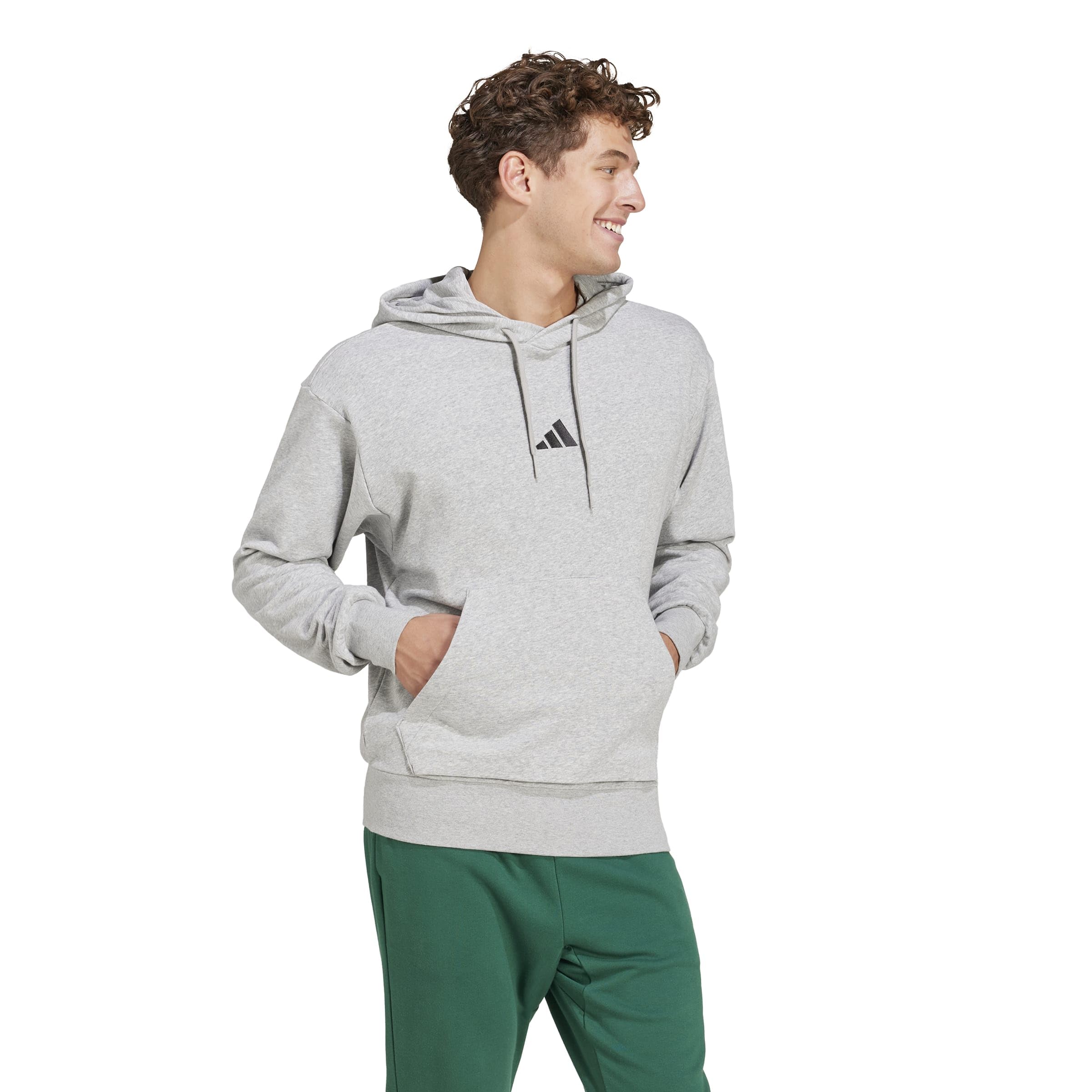 adidas Men's Sudadera con Capucha Essentials Feelcozy French Terry