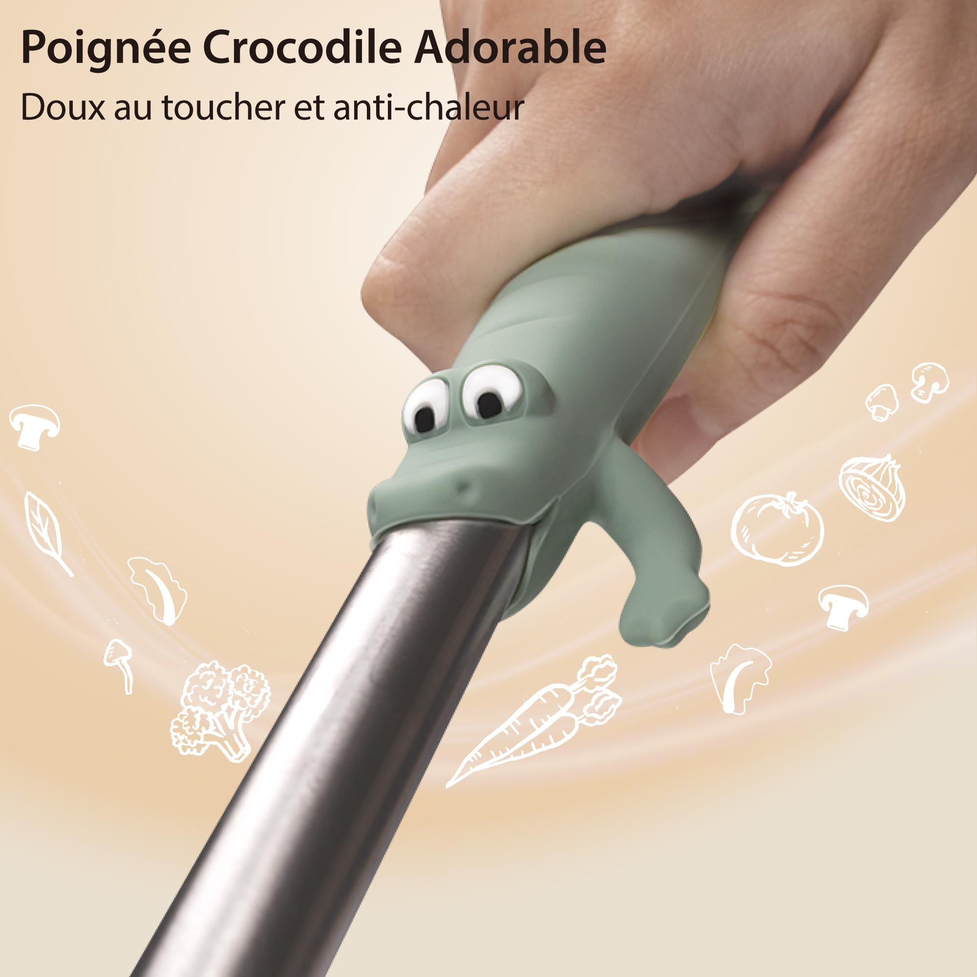 BONE Ensemble Ustensiles de Cuisine en Silicone – Spatule, Cuillère & Louche à Pâtes – Résistant à 230°C, Antiadhésif & Autoportant – 3 Pièces