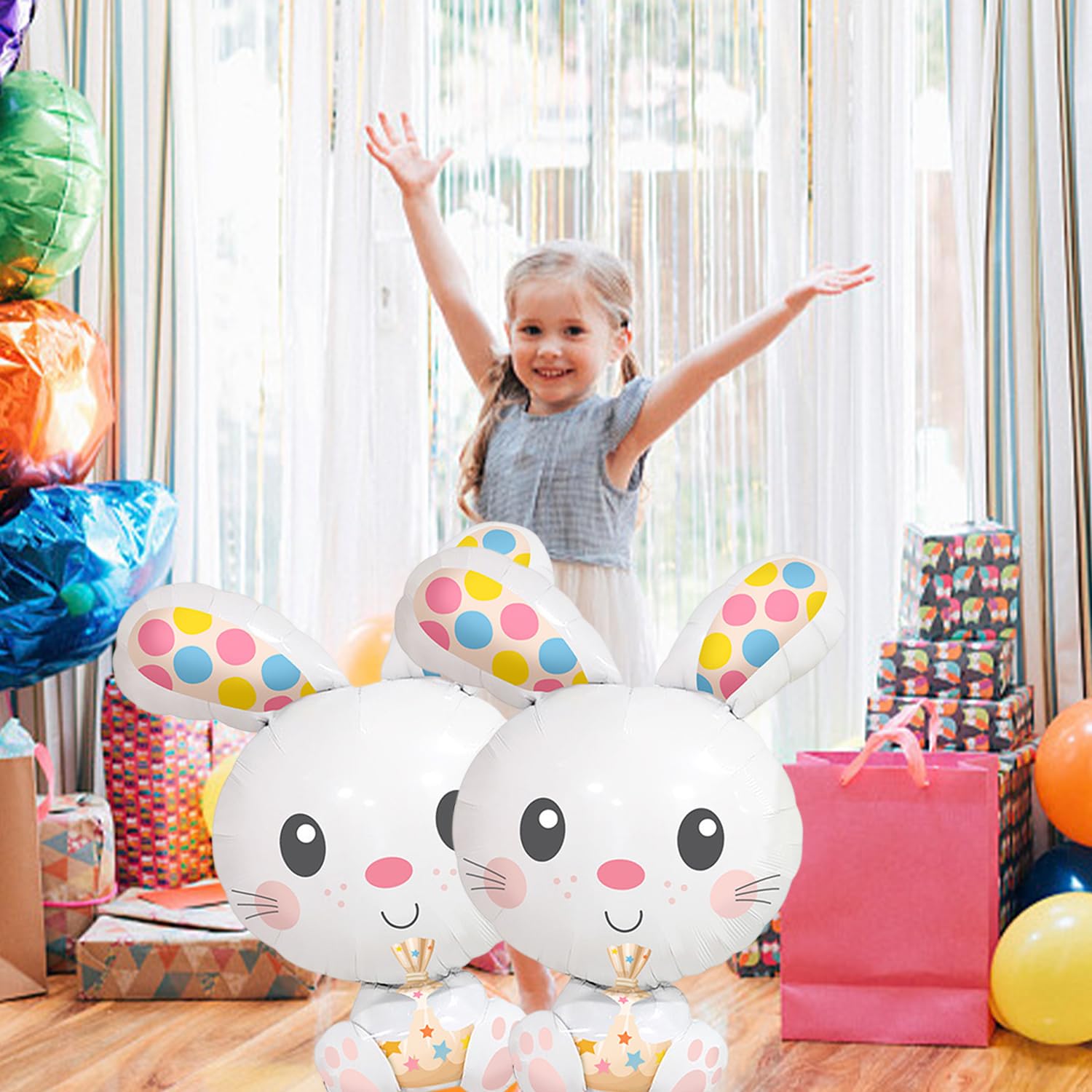 Ballons Lapin Mignons Dessins Animés Jouets Gonflables Créatifs Décorations Fête Enfants