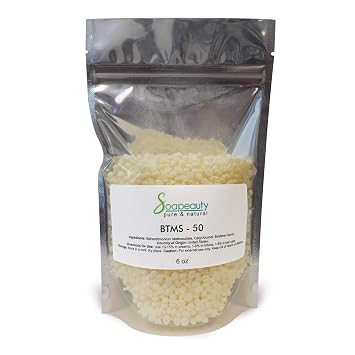 Soapeauty BTMS 50 Conditioning Emulsifier | Behentrimonium Methosulfate, Cetyl Alcohol & Butylene Glycol | Emulsifying Wax for Hair Conditioners, Lotions & Beauty Products | 6 oz