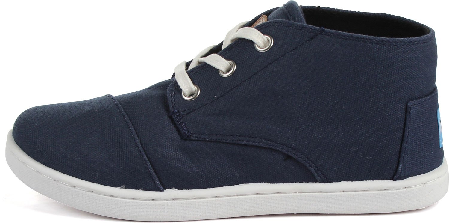 TOMS Navy Canvas Youth Classic Paseo Mids Navy 10002717 (SIZE: 2D)