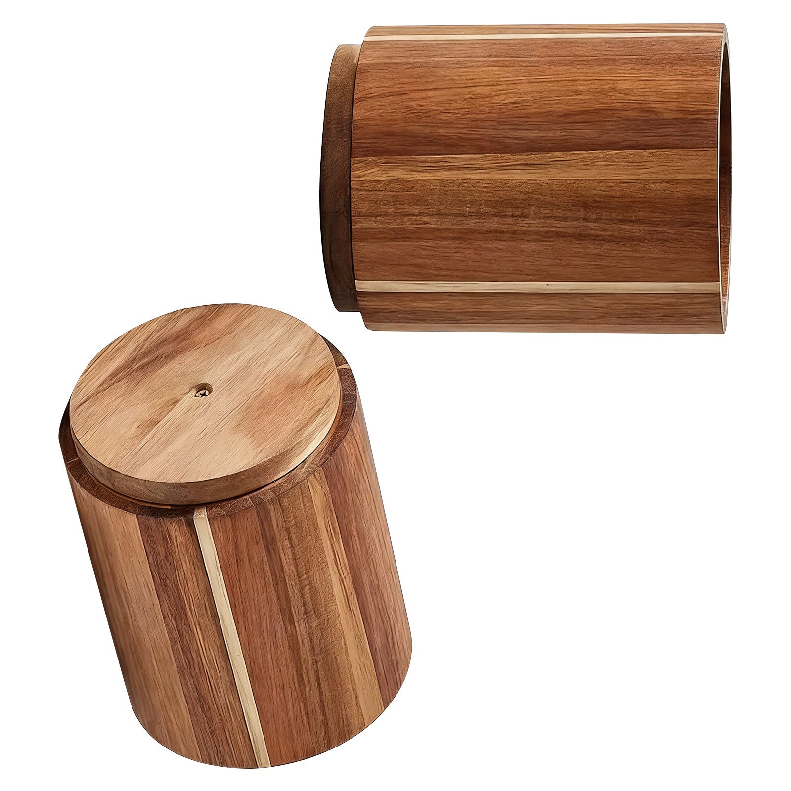 Hsioluted Premium Wooden Countertop Utensil Stand with 360 Rotation Feature Ideal for Storing Multiple Cooking Tools Countertop Planner