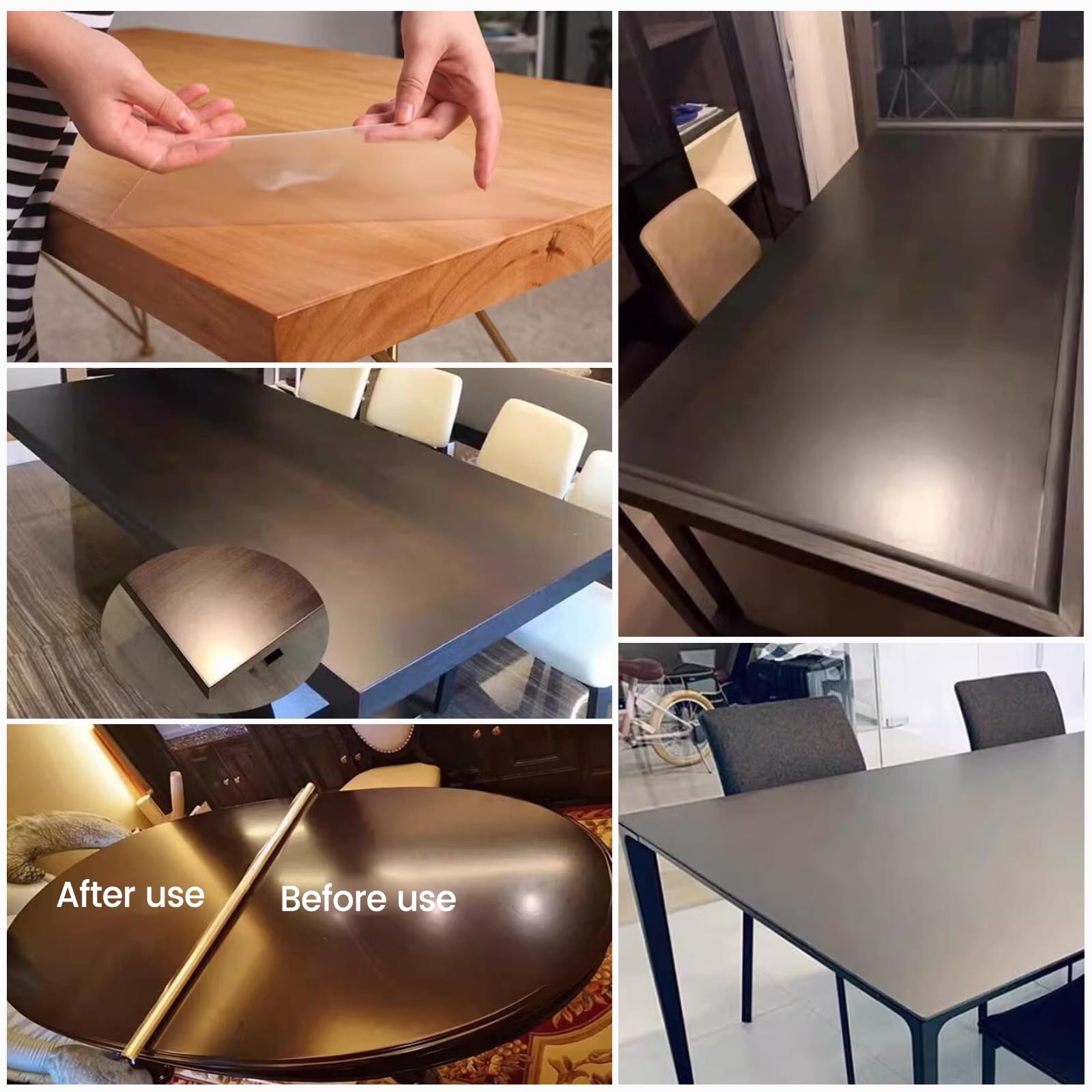 Matte Schutzfolie für Möbel, öldichte, hitzebeständige selbstklebende Tischabdeckung, wasserdichtes Kontaktpapier für Holz-Desktops