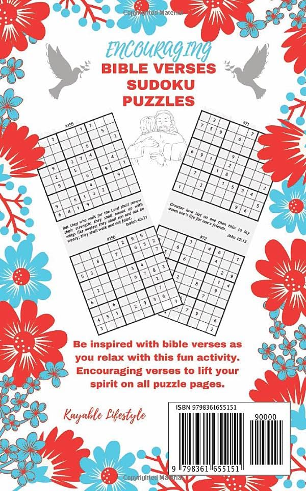 Miniatura 2 de Encouraging Bible Verses Sudoku Puzzles 160 Easy to Medium Sudoku for Adults Solutions Included Small Size for Handbags, Travel & Relaxation