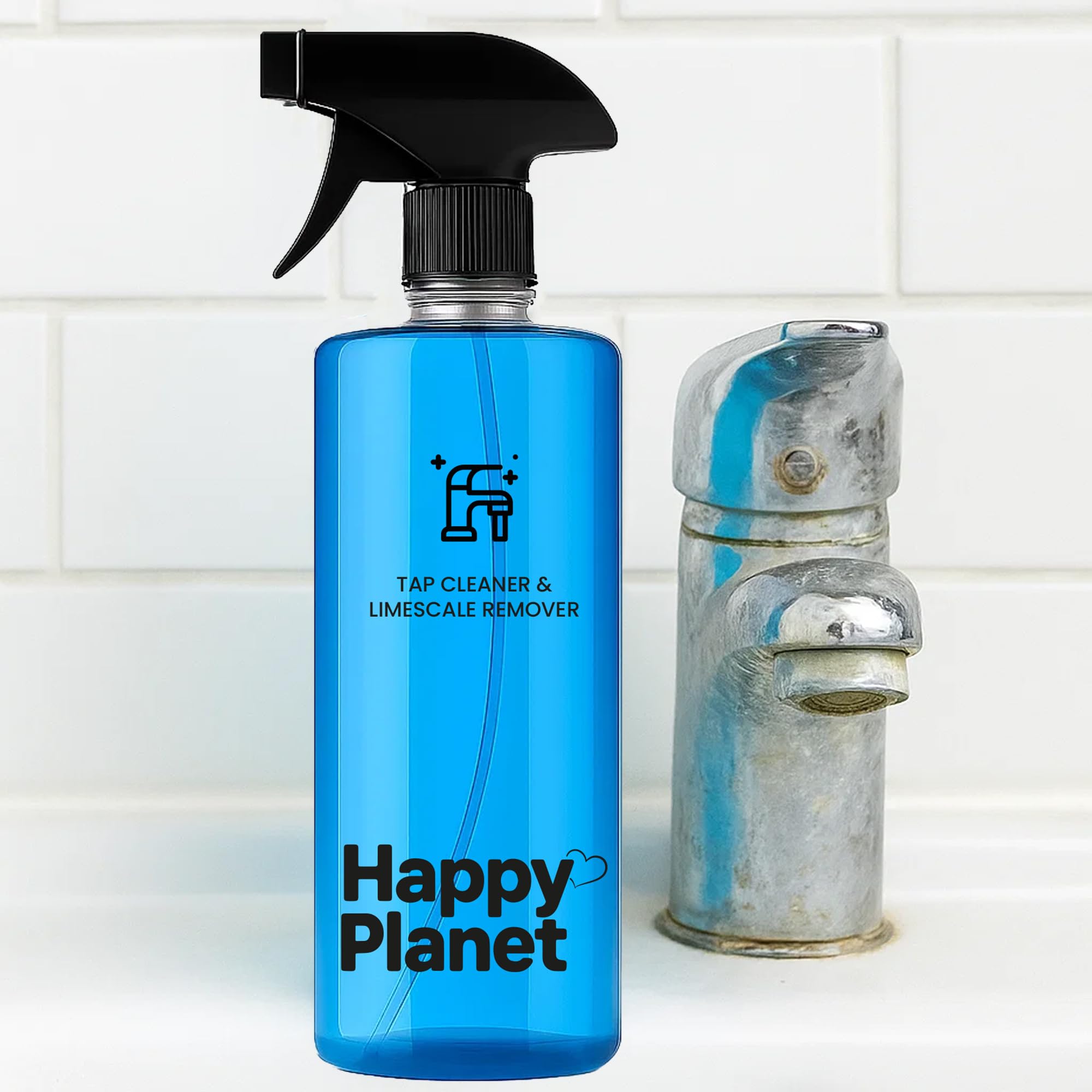 Happy Planet | Tap Cleaner & Limescale Remover | India’s 1st Foaming Formulation for Reduced Scrubbing Effort,All Purpose Cleaner Suitable for Bathroom, Tap, Shower, Tiles, Mirror (500ML Pack of 1) - Image 5 thumbnail