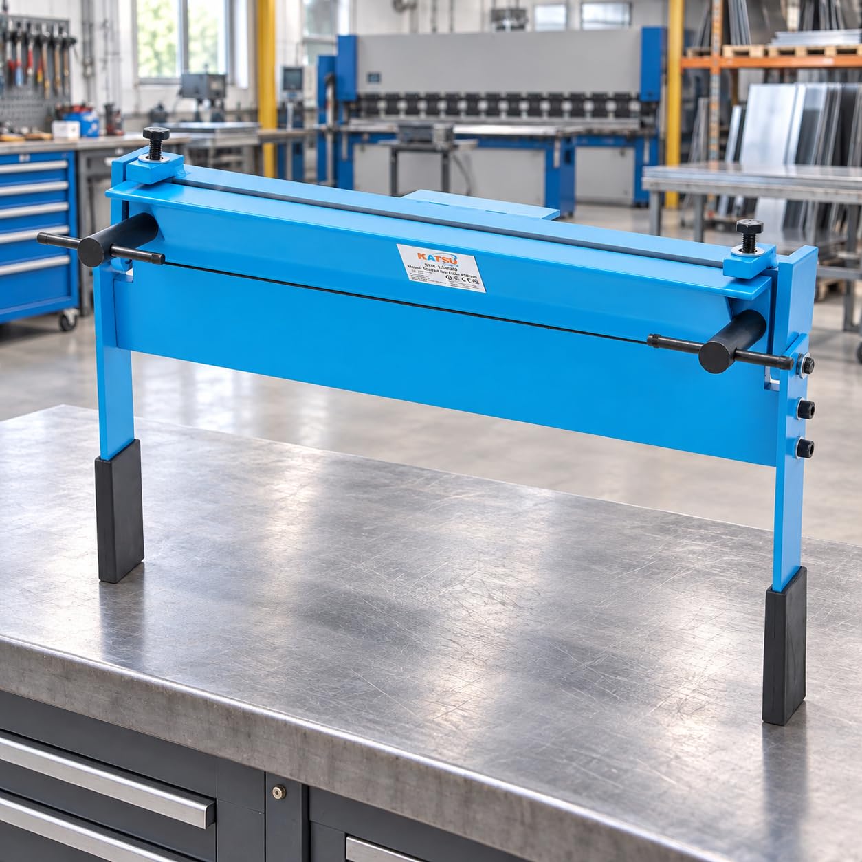 KATSU Piegatrice per Lamiera Manuale Curvatrice 450mm Curvatrice, per Lamiera di Acciaio di Spessore 1,2mm, Angolo di Piegatura 0-90° per la lavorazione dei Metalli