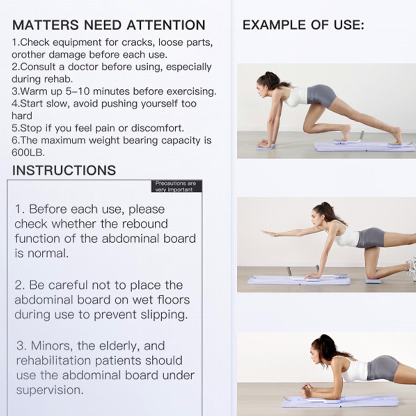 Pilates deska deskowa, pilates dla kobiet, wielofunkcyjna deska do