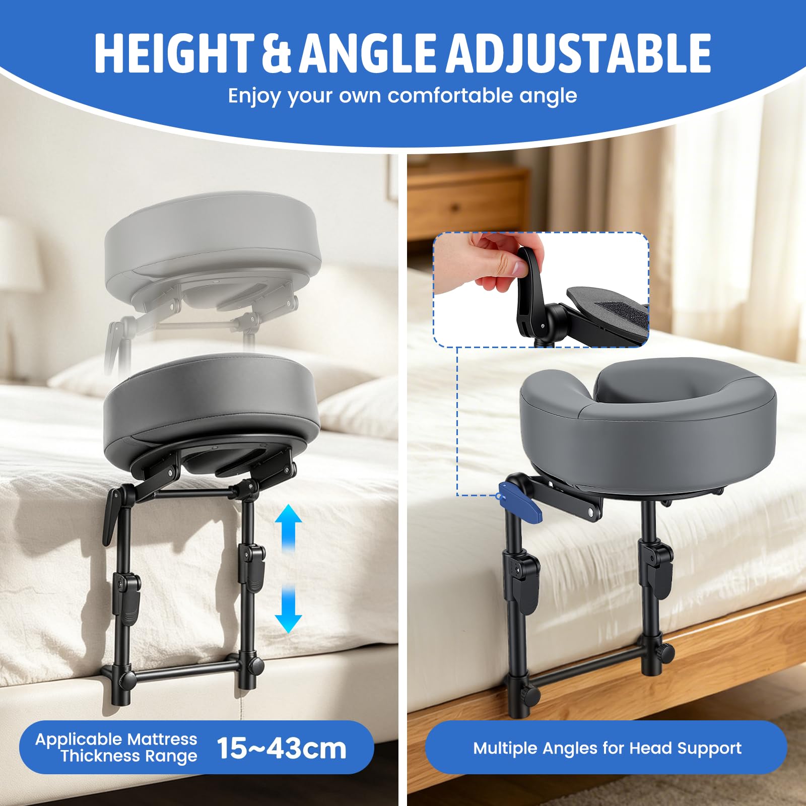 Poggiatesta massaggiante per letto, poggiatesta, materasso massaggiante, set poggiatesta per dormire, cuscino di supporto e supporto per cuscino per massaggio, benessere, sonno e relax