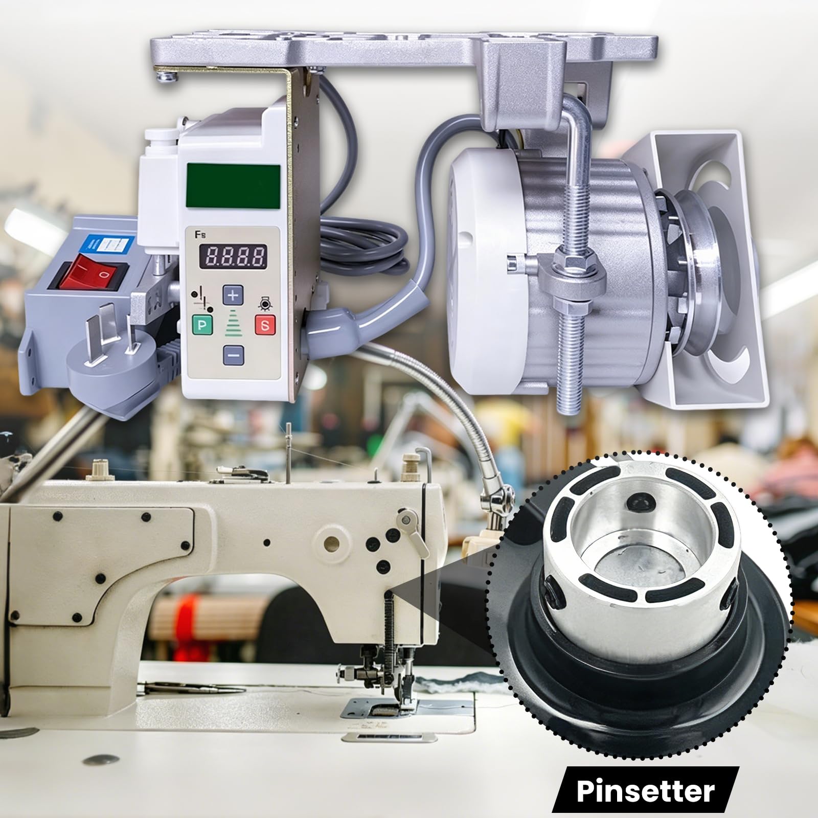 Motor EléCtrico Para MáQuina De Coser, 750w 220v Motor Industrial Con GuíA De Aguja Servomotor De Bajo Consumo De 200 A 6500 Rpm Para MáQuinas De Coser DoméSticas E Industriales