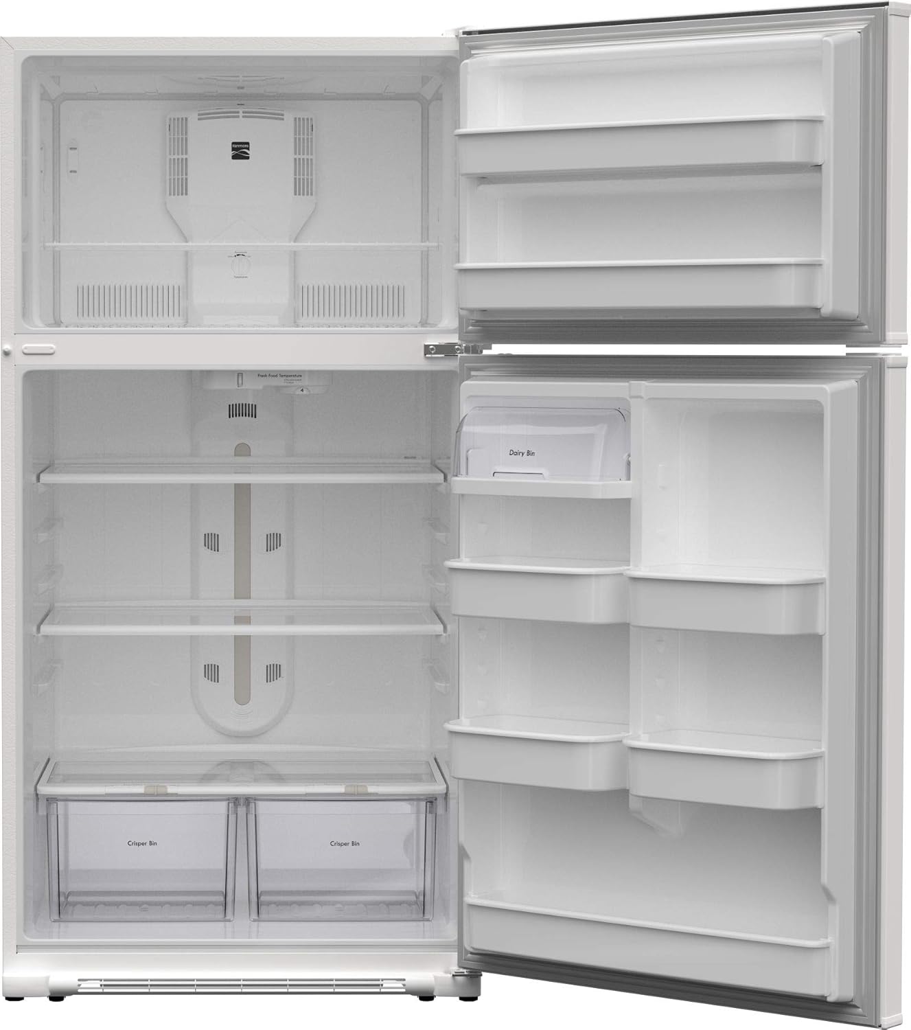 Kenmore 33" Top-Freezer Refrigerator with 21 Cubic Ft. Total Capacity, White