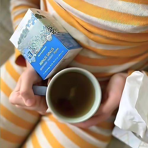 Miniatura 6 de Four Elements 4E Minus Sinus Tea - Té de hierbas orgánicas, mezclado deliciosamente con menta verde, gordolobo y tomillo -16 bolsitas de té, 1.2 oz