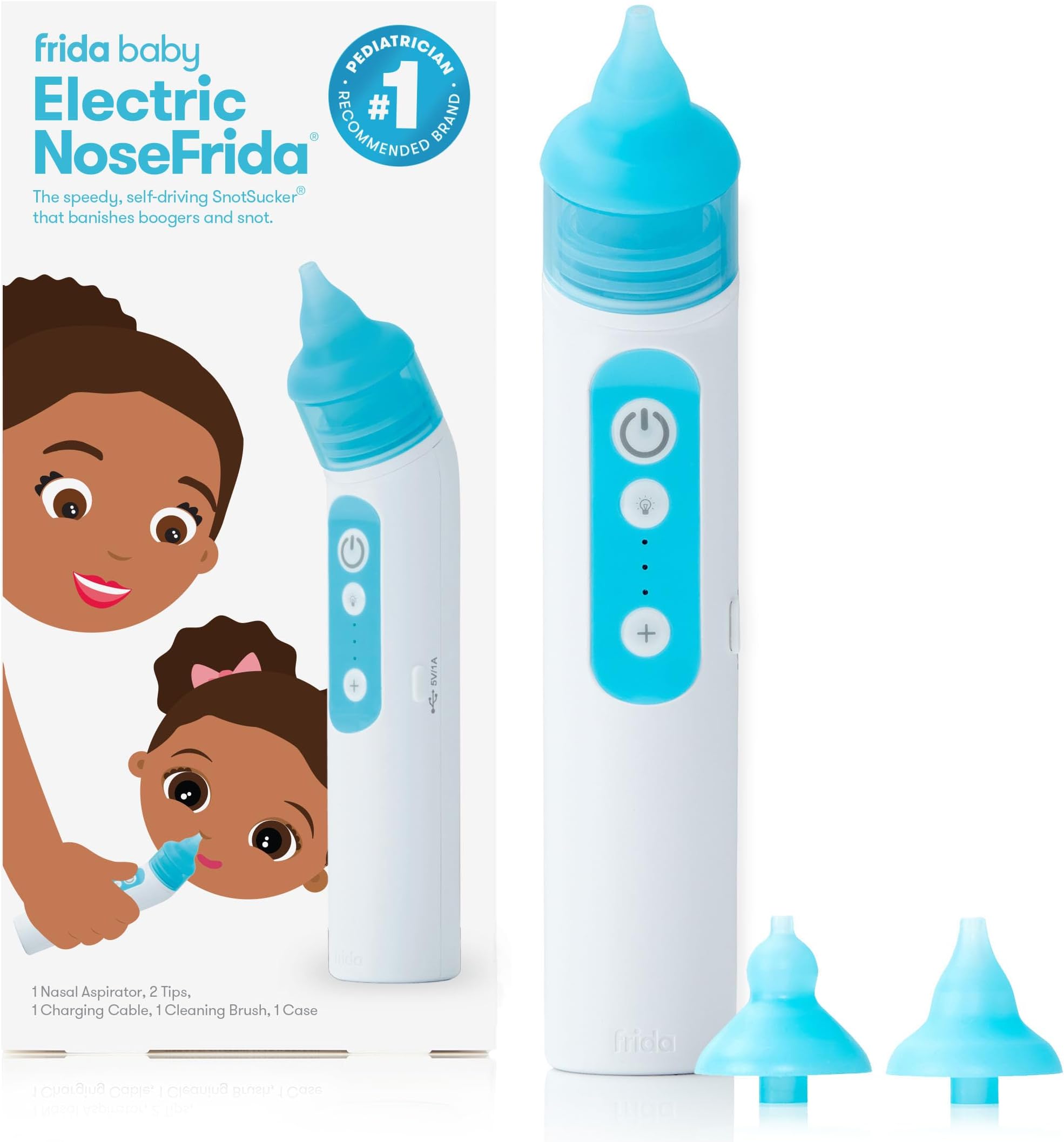 FridaBaby Electric NoseFrida | USB Rechargeable Nasal Aspirator with Different Levels of Suction by Frida Baby
