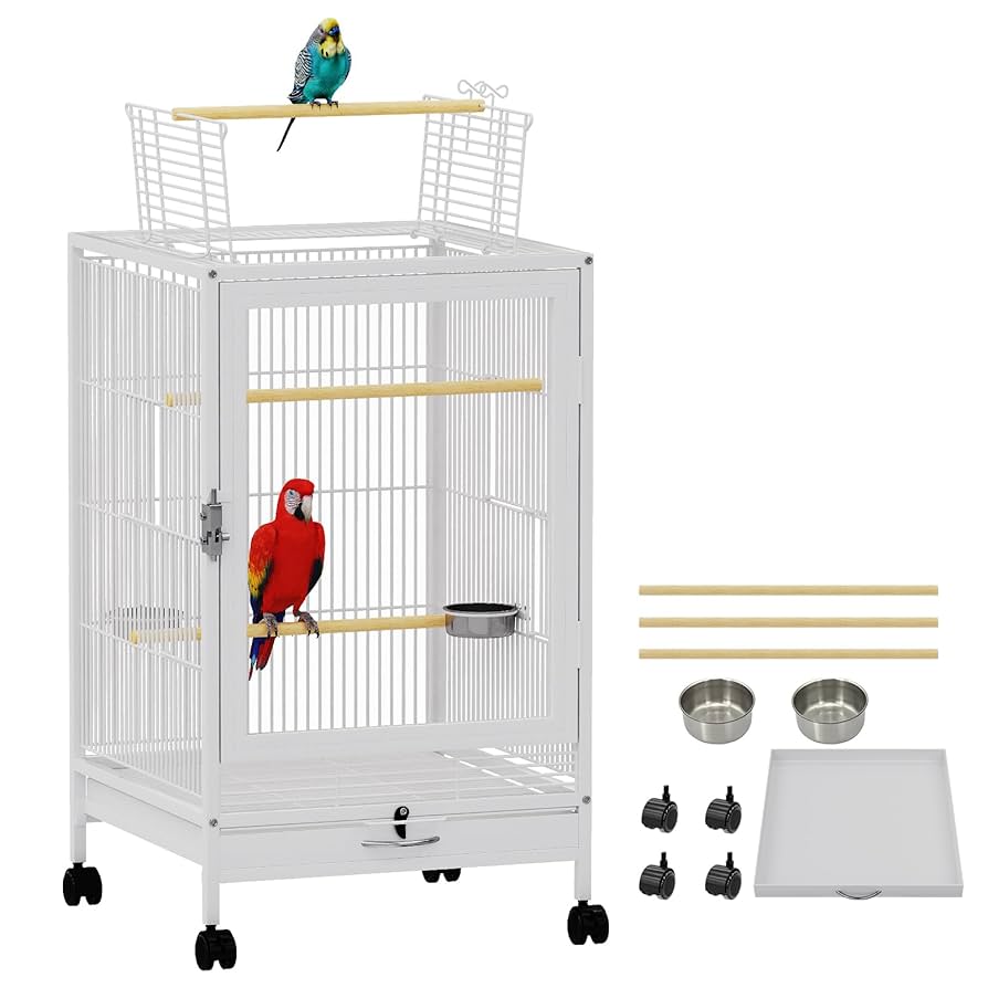 鳥かご インコ ケージ 鳥 ケージ 大型 豪華 キャスター付き 金属