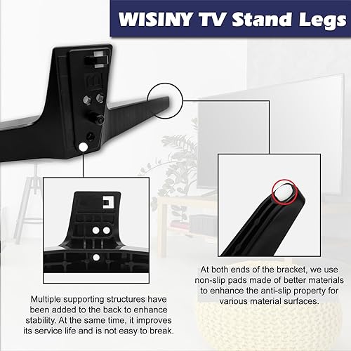 Miniatura 10 de WISINY Patas de TV compatibles con patas de TV LG, patas de soporte de TV de repuesto para 49 50 55 pulgadas, reemplazo 49UJ6300 49UM7300 49UN6900