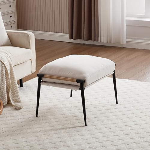 Miniatura 25 de DUOMAY Silla decorativa moderna Mid-Century, cómoda silla de sherpa para sala de estar, dormitorio, oficina, sillón de respaldo medio con patas de
