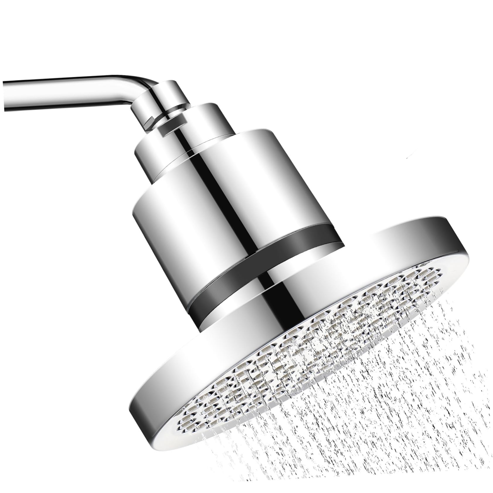 Didiseaon Duschkopf Chlorreduzierung für Hartes Wasser mit Filter 15-stufiger Wasserenthärter Abs Material Runder Kopf für Badezimmer und Bereiche mit Hartem Wasser